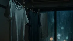 梅雨の部屋干しが乾かない原因は湿度だった エアコン除湿で速乾する3つのコツ